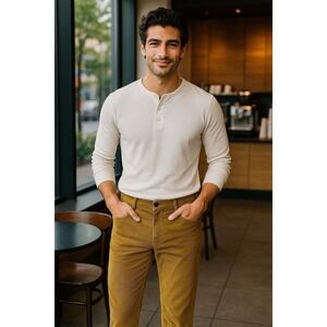 NEW - Levi's Mens Corduroy Pants Size 32x30 Golden Tan Straight Leg MSRP $69.50